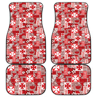 Wallis Et Futuna Kilisimasi Fiefia Car Mats Pacific Patchwork Xmas Vibes - Polynesian Pride