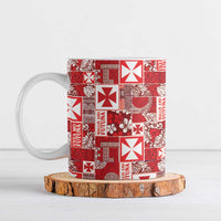 Wallis Et Futuna Kilisimasi Fiefia Ceramic Mug Pacific Patchwork Xmas Vibes - Polynesian Pride