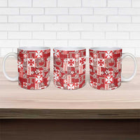 Wallis Et Futuna Kilisimasi Fiefia Ceramic Mug Pacific Patchwork Xmas Vibes - Polynesian Pride
