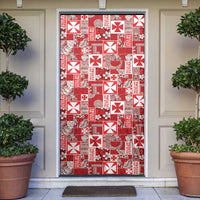 Wallis Et Futuna Kilisimasi Fiefia Door Cover Pacific Patchwork Xmas Vibes - Polynesian Pride
