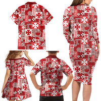 Wallis Et Futuna Kilisimasi Fiefia Family Matching Long Sleeve Bodycon Dress and Hawaiian Shirt Pacific Patchwork Xmas Vibes LT9 - Polynesian Pride