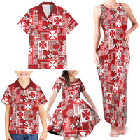 Wallis Et Futuna Kilisimasi Fiefia Family Matching Tank Maxi Dress and Hawaiian Shirt Pacific Patchwork Xmas Vibes LT9 - Polynesian Pride