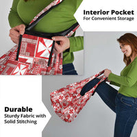 Wallis Et Futuna Kilisimasi Fiefia Grocery Bag Pacific Patchwork Xmas Vibes - Polynesian Pride