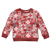 Wallis Et Futuna Kilisimasi Fiefia Kid Ugly Christmas Sweater Pacific Patchwork Xmas Vibes - Polynesian Pride