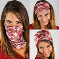 Wallis Et Futuna Kilisimasi Fiefia Neck Gaiter Pacific Patchwork Xmas Vibes - Polynesian Pride