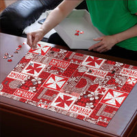 Wallis Et Futuna Kilisimasi Fiefia Puzzle Pacific Patchwork Xmas Vibes - Polynesian Pride