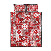 Wallis Et Futuna Kilisimasi Fiefia Quilt Bed Set Pacific Patchwork Xmas Vibes - Polynesian Pride