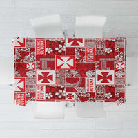 Wallis Et Futuna Kilisimasi Fiefia Tablecloth Pacific Patchwork Xmas Vibes - Polynesian Pride