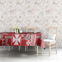 Wallis Et Futuna Kilisimasi Fiefia Tablecloth Pacific Patchwork Xmas Vibes - Polynesian Pride
