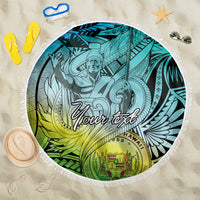 Personalised Aloha King Kamehameha Spirits Beach Blanket Art Special
