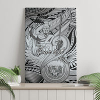 Personalised Aloha King Kamehameha Spirits Canvas Wall Art Grey Special