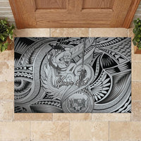 Personalised Aloha King Kamehameha Spirits Rubber Doormat Grey Special