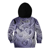 Personalised Aloha King Kamehameha Spirits Kid Hoodie Violet Special LT9 - Polynesian Pride