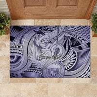 Personalised Aloha King Kamehameha Spirits Rubber Doormat Violet Special