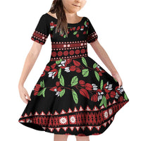 Fiji Masi Bula Tagimoucia Flowers Family Matching Off Shoulder Short Dress and Hawaiian Shirt