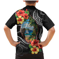Hafa Adai Guam Family Matching Mermaid Dress and Hawaiian Shirt Guahan Seal Chamorro Stones Tribal LT9 - Polynesian Pride