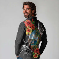 Hafa Adai Guam Long Sleeve Polo Shirt Guahan Seal Chamorro Stones Tribal