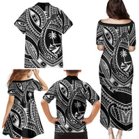 Hafa Adai Guam Inspired Tattoo Family Matching Puletasi and Hawaiian Shirt