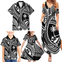 Hafa Adai Guam Inspired Tattoo Family Matching Summer Maxi Dress and Hawaiian Shirt
