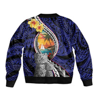 Hafa Adai Guam Seal Latte Stones Artwork Bomber Jacket