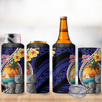 Hafa Adai Guam Seal Latte Stones Artwork 4 in 1 Can Cooler Tumbler