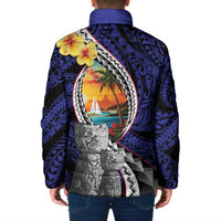 Hafa Adai Guam Seal Latte Stones Artwork Padded Jacket - Polynesian Pride