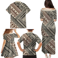 Niho Taniwha Kowhaiwhai Family Matching Puletasi and Hawaiian Shirt LT9 - Polynesian Pride
