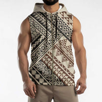 Niho Taniwha Kowhaiwhai Sleeveless Zip Hoodie - Polynesian Pride
