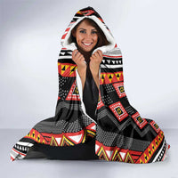 Niho Taniwha Taniko Motif Hooded Blanket