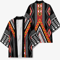 Niho Taniwha Taniko Motif Kimono - Polynesian Pride