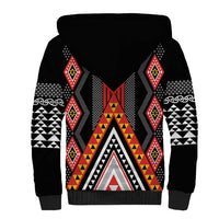 Niho Taniwha Taniko Motif Sherpa Hoodie