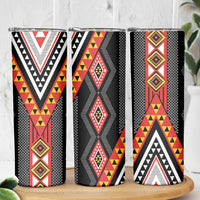Niho Taniwha Taniko Motif Skinny Tumbler LT9 - Polynesian Pride