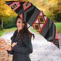 Niho Taniwha Taniko Motif Umbrella - Polynesian Pride