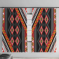 Niho Taniwha Taniko Motif Window Curtain