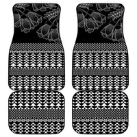 Black Taniko Kowhaiwhai Tukutuku Motif Car Mats
