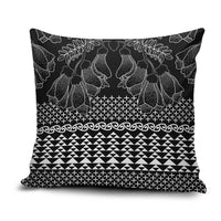 Black Taniko Kowhaiwhai Tukutuku Motif Pillow Cover LT9 Black - Polynesian Pride