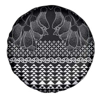 Black Taniko Kowhaiwhai Tukutuku Motif Spare Tire Cover