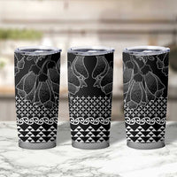 Black Taniko Kowhaiwhai Tukutuku Motif Tumbler Cup