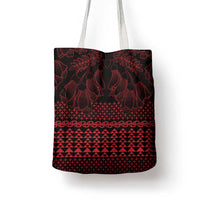 Red Taniko Kowhaiwhai Tukutuku Motif Tote Bag - Polynesian Pride