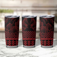 Red Taniko Kowhaiwhai Tukutuku Motif Tumbler Cup