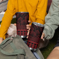 Red Taniko Kowhaiwhai Tukutuku Motif Tumbler Cup