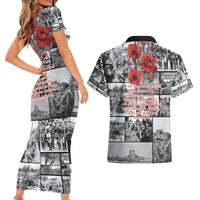 ANZAC Day Gallipoli Campaign Couples Matching Short Sleeve Bodycon Dress and Hawaiian Shirt To The End They Remain LT9 - Polynesian Pride