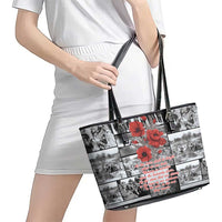 ANZAC Day Gallipoli Campaign Leather Tote Bag To The End They Remain