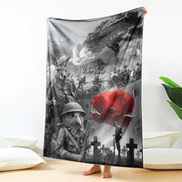 Black ANZAC Day The Battle of Lone Pine Blanket Kiwi-Kangaroo Soldier Lest We Forget