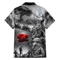 Black ANZAC Day The Battle of Lone Pine Family Matching Long Sleeve Bodycon Dress and Hawaiian Shirt Kiwi-Kangaroo Soldier Lest We Forget LT9 - Polynesian Pride