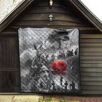 Black ANZAC Day The Battle of Lone Pine Quilt Kiwi-Kangaroo Soldier Lest We Forget