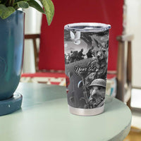 Black ANZAC Day The Battle of Lone Pine Tumbler Cup Kiwi-Kangaroo Soldier Lest We Forget