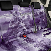 Purple ANZAC Day The Battle of Lone Pine Back Car Seat Cover Kiwi-Kangaroo Soldier Lest We Forget