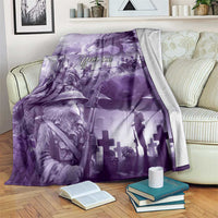 Purple ANZAC Day The Battle of Lone Pine Blanket Kiwi-Kangaroo Soldier Lest We Forget