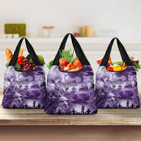 Purple ANZAC Day The Battle of Lone Pine Grocery Bag Kiwi-Kangaroo Soldier Lest We Forget